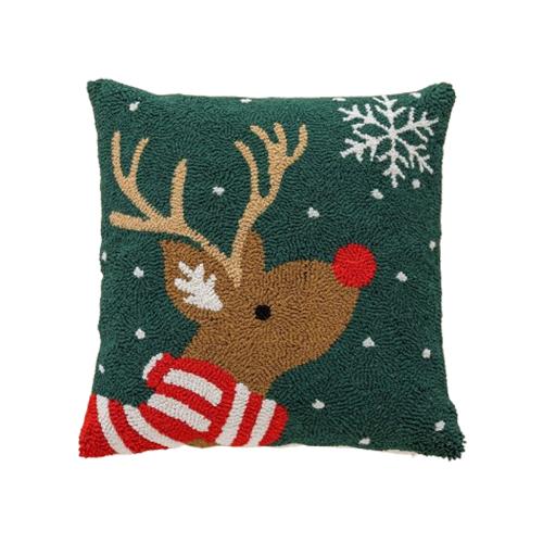 1PC LOZUJOJU Christmas Style Pillowcase Exquisite and Soft Embroidered Cushion Cover for Sofa Living Room Bedroom Home Decor Party Decorations