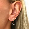 2PCS Stainless Steel Minimal Hoop Earrings For Women Girls Gold Color Small Piercing Earring Wedding Gift Smooth Ear Bone Buckle