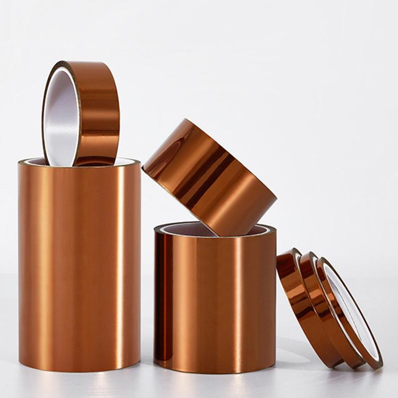 33M Long Gold Finger High Temperature Resistant Tape Heat Tape Polyimide Adhesive Insulation Tape 3D Printing Board Protection