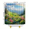Alpine Meadow Shower Curtain, Wildflowers & Mountains, Polyester, 12 Hooks, Machine Washable