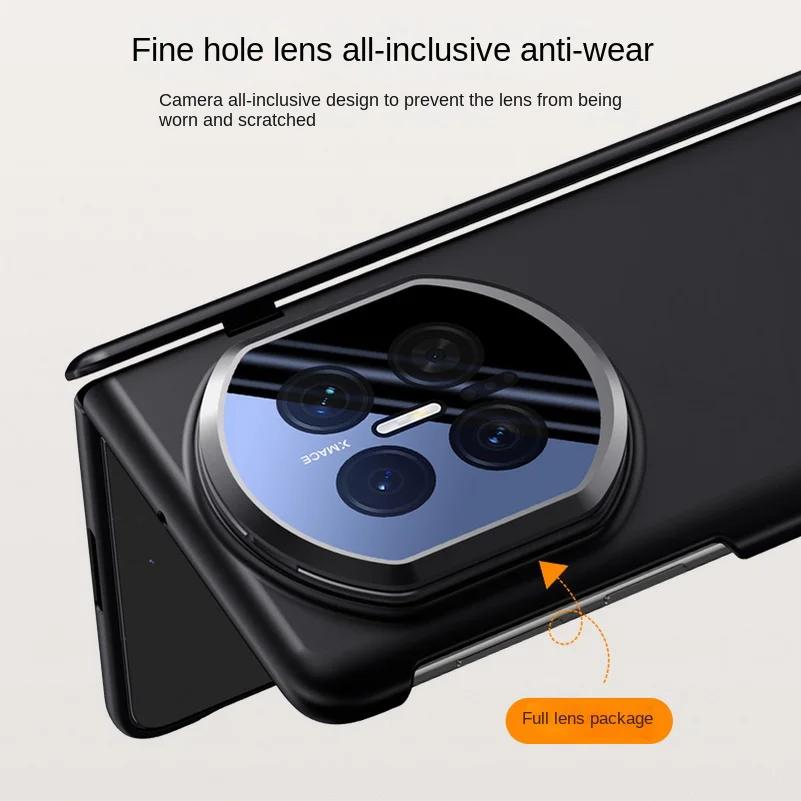 With Privacy Tempered Glass Film Full Protective case For Huawei Mate X7 mate x7 Spring Hinge Holder Camera protect Cover