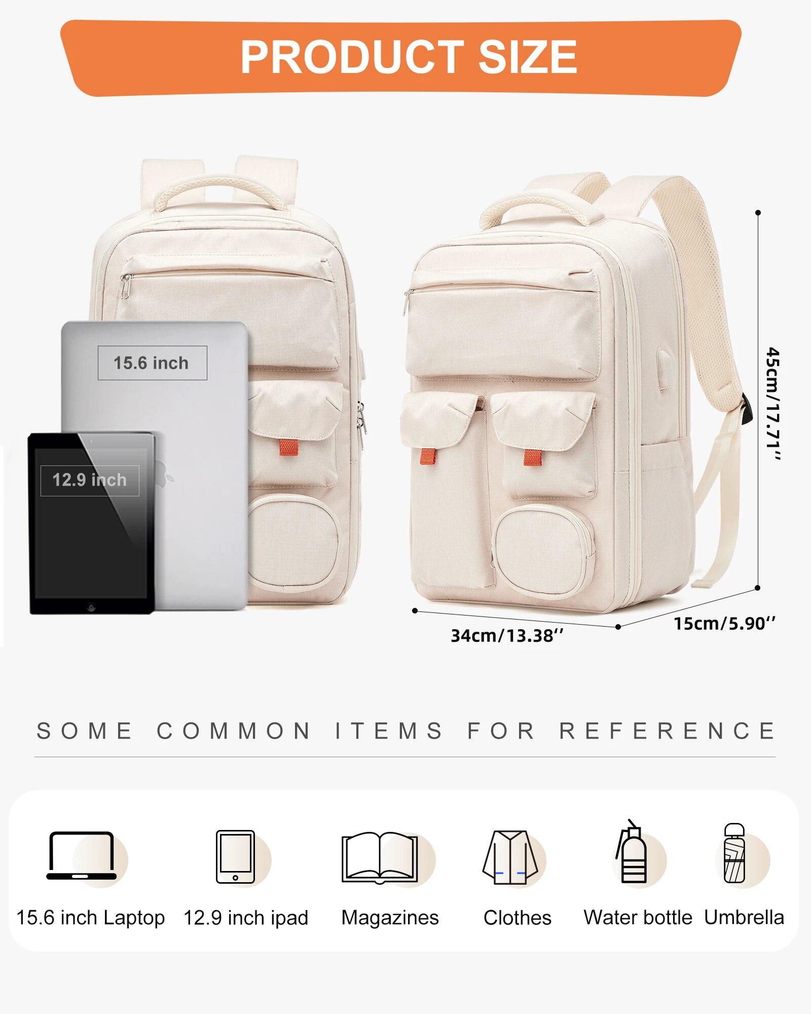 

Женский школьный рюкзак Likros, Повседневный студенческий наплечный рюкзак для девочек, Большой многофункциональный рюкзак для бизнеса, работы, ноутбука, путешествий