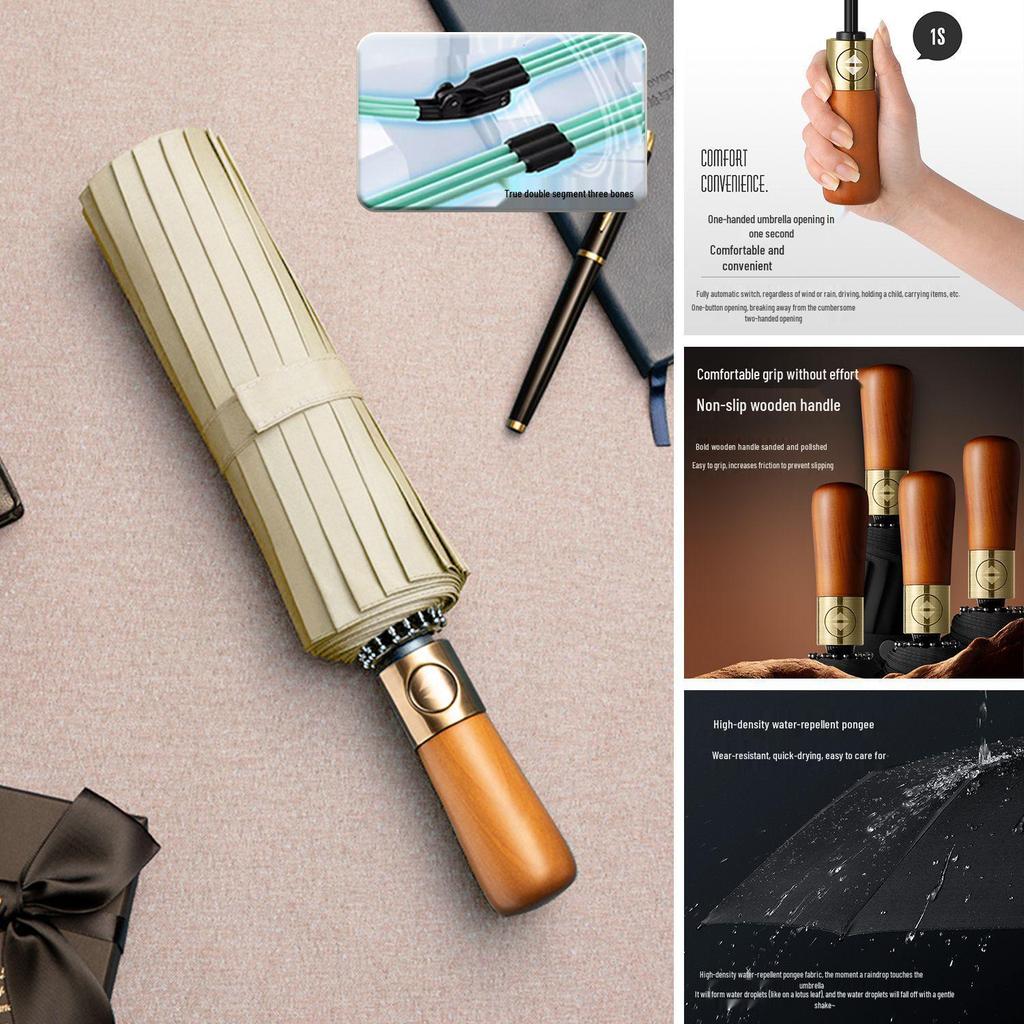480-Bone Windproof Storm Umbrella: Large, Reinforced Folding Umbrella for Men & Women, Dual-use for Sun and Rain