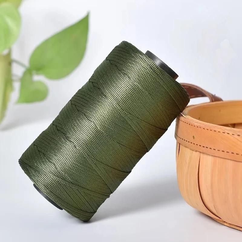 250g/Roll 2.5mm Ice Silk Thread Summer Crochet Yarn for DIY Knitting Bag Shoes Flat Hollow Yarn Hand-knitted Thread Supplies