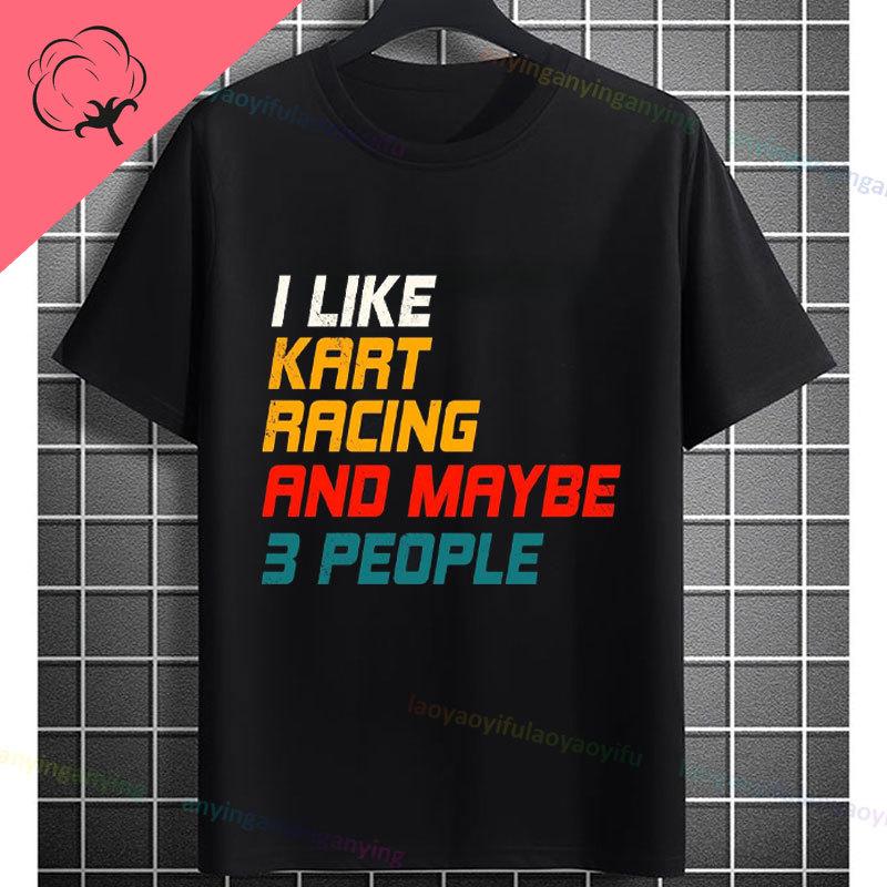 Go Kart Racing Karting Driver Enthusiast Carting Retro Graphic Tshirt Fashion Casual Wear Shortsleev Oneck 100 Cotton Tshirt