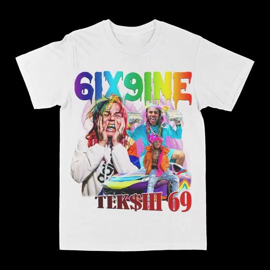 Футболка Tekashi 6ix9ine Унисекс Все размеры S-5XL BO193 Унисекс Футболка XXXL