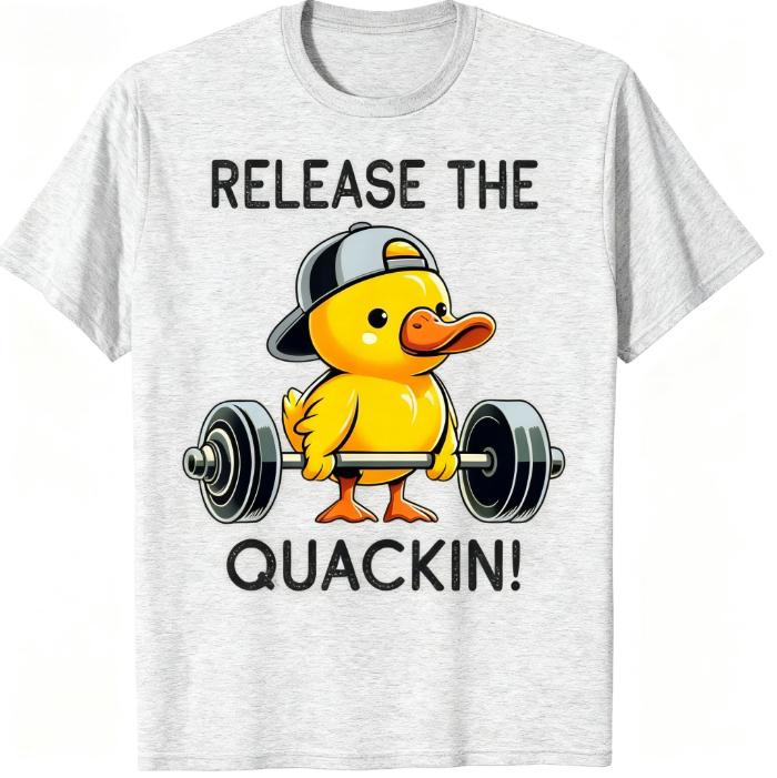 

2025 New Fashion Release The Quackin Duck Gym Weightlifting Bodybuilder T-Shirt Graphic T Shirts Men Clothing Streetwear 4XL
