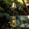 Cat Wind Chime Outdoor Kitten Design Wind Chime Garden Metal Cat Statue Hanging Memorial Ornament for Porch Decoration Cat Lovers Gift