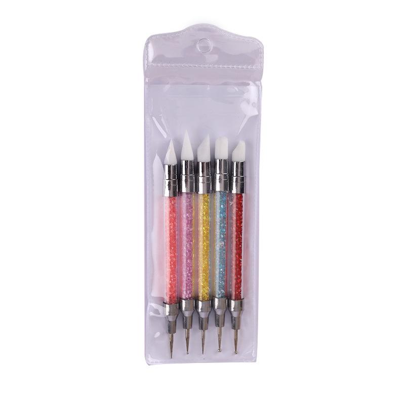 Multi-Color Double-Head Silicone Dotting & Embossing Gel Pen for Nail Art