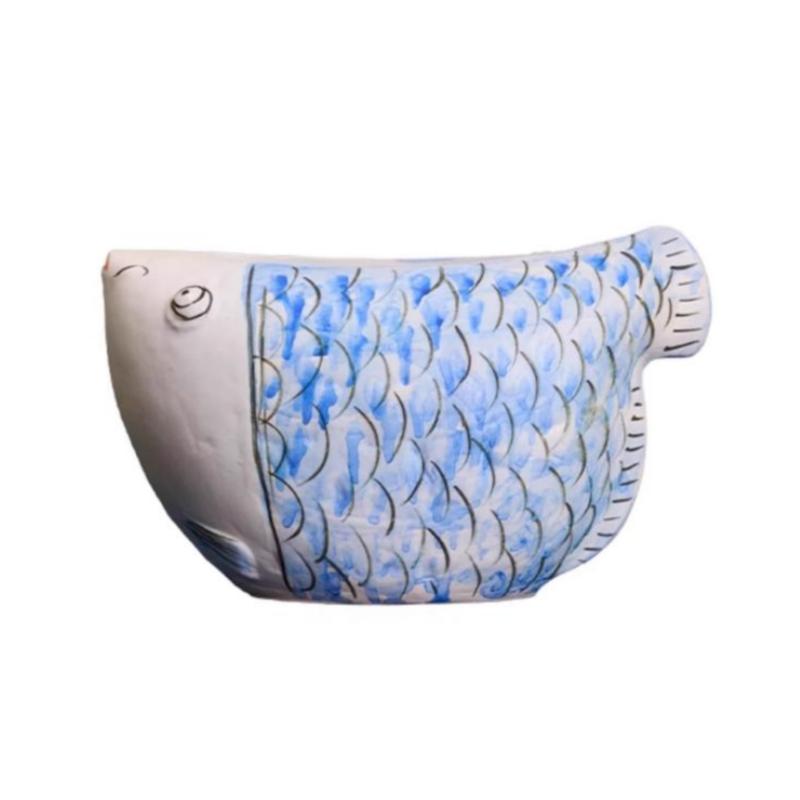 Ceramic Vase Fish Chinese-style Retro Porcelain Vase Handmade Flower Vase Goldfish Shape Home Decoration Accessories