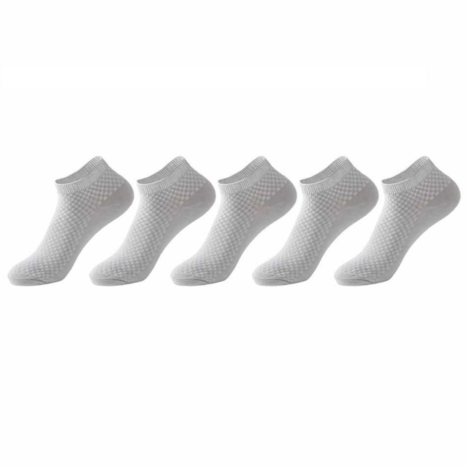 Men's Bamboo Fiber Mid-Calf Business Socks - Breathable, Double-Needle, Four Seasons Style