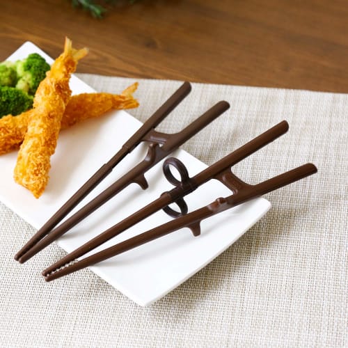 Edison Friends Left-Handed Training Chopsticks - Beginner's Helper, Brain Training, Easy Practice Chopsticks - Made in Korea