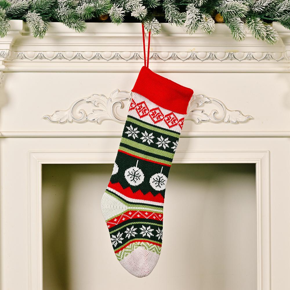 Christmas Stockings Socks Santa Snowman Hanging Xmas Tree Ornaments Decor New Year Gift