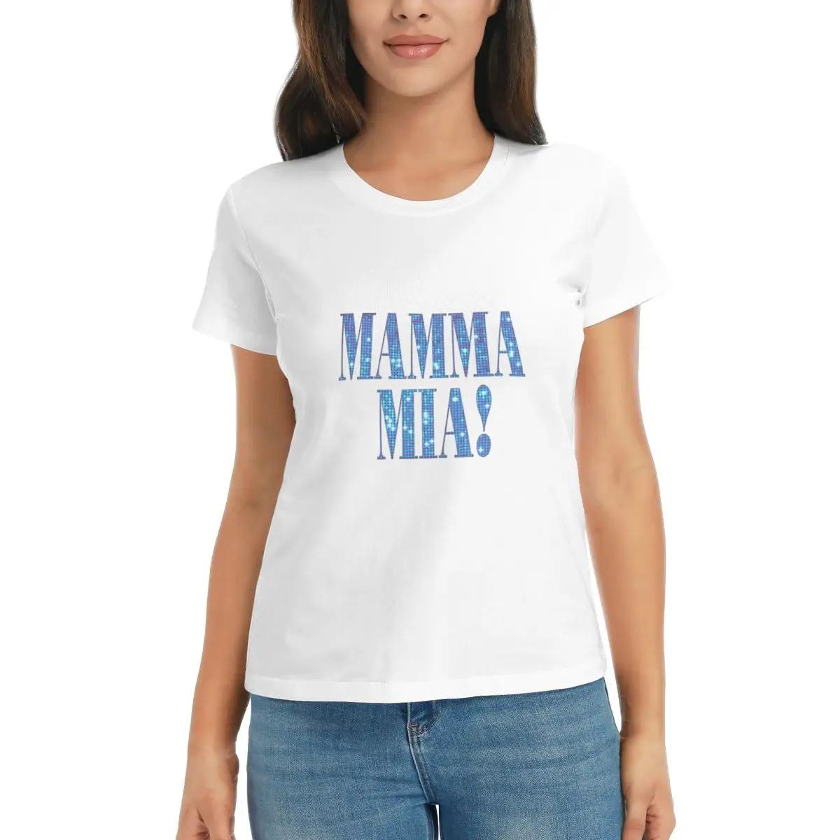 Women TShirt Mamma Mia disco Summer Short Sleeve Tees ONeck Cotton T Shirts Clothes Tops Streetwear S