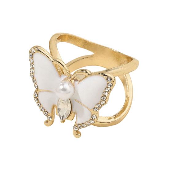 

Rhinestone Butterfly Scarf Ring Women T-shirt Tie Clip Shawl Silk Scarves Ring Wrap Holder Clasp Slide Buckle Clothing белый