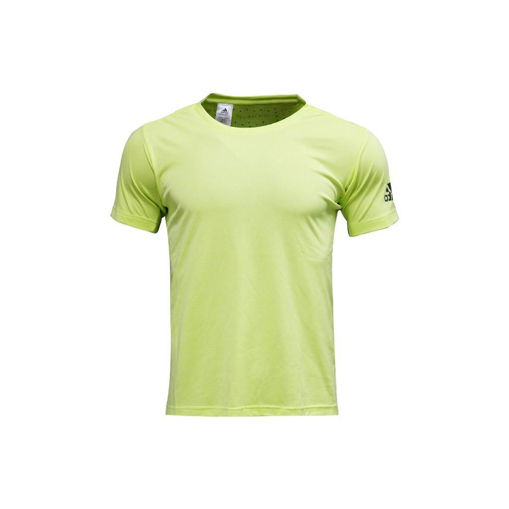 Adidas Logo Print Striped Round Neck Quick-Dry Breathable Casual Sports American Vintage Short Sleeve T-Shirt Men T-Shirts Yellow Green CE0821