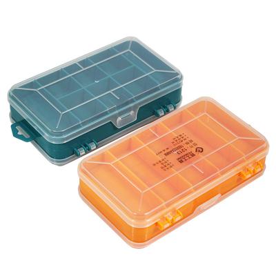 Doppelseitige Hardware-Organizerbox Transparente Kunststoff-Werkzeug-Organizer-Fächer Rechteckige Box-Kassette für Schrauben Muttern Nägel Bolzen