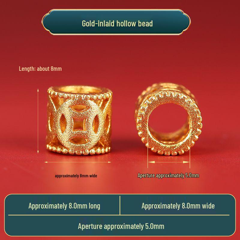 Year of the Horse Sand Gold Non-Fading Drip Oil Beaded DIY Bracelet and Jewelry Accessories.
