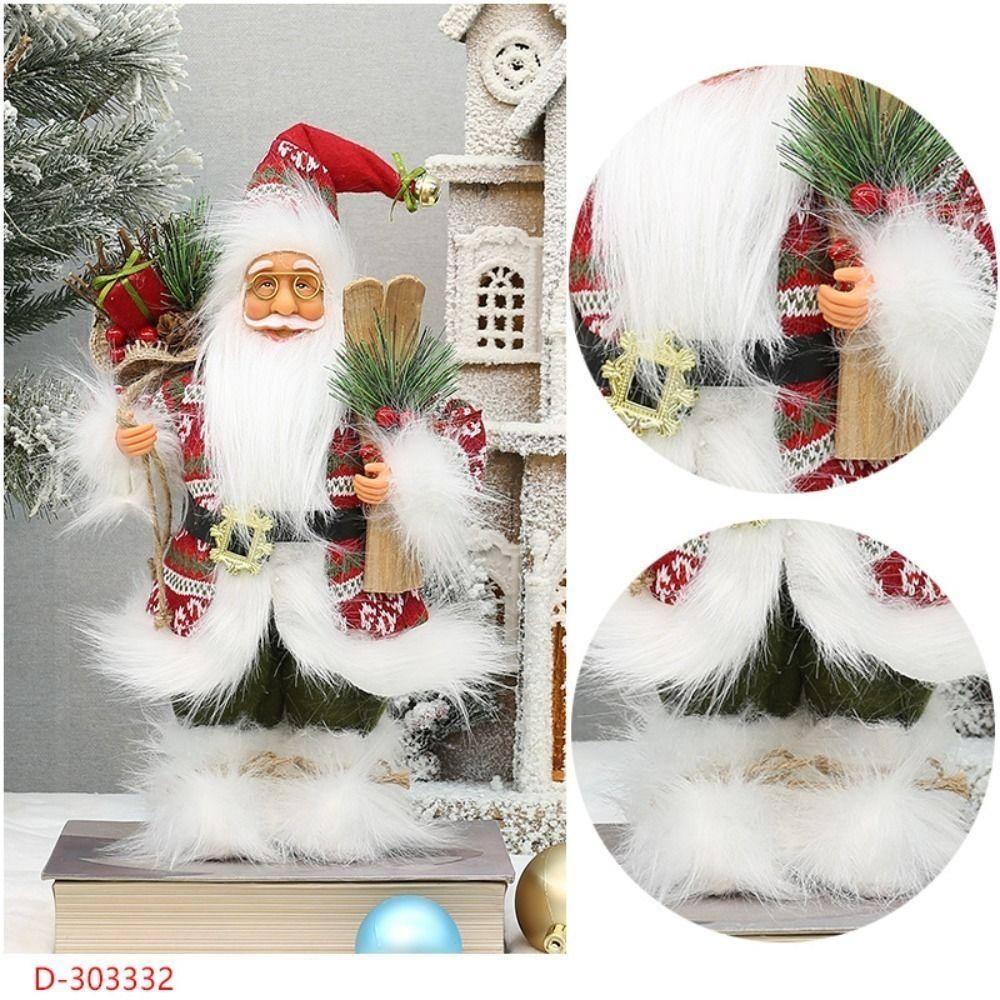 12 Inches Creative Santa Claus Decorations Standing Santa Claus Santa Claus Doll Party Supplies