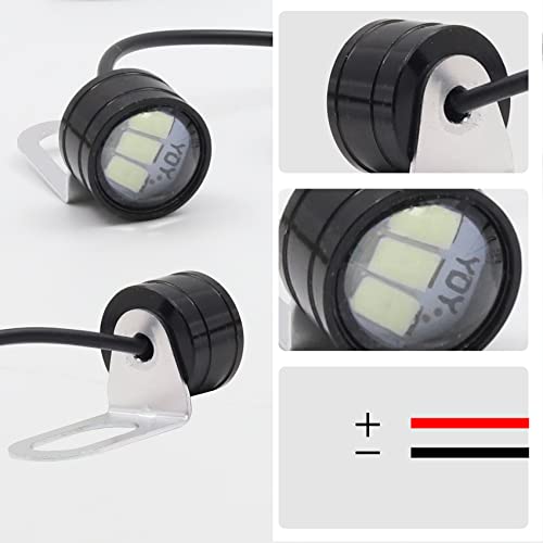 Aoling Eagle Eye, Large LED 20MM, Spotlight LED Car, 12V Daytime Running Light Car LED Cow Eye Eagle Eye LED Ice Blue Bright Bracket Clamp Mirror