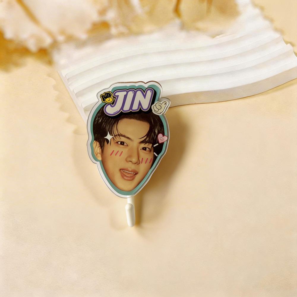 BTS Member Head Hooks, Celebrity Merchandise, Cute Decorations, Home Organization.