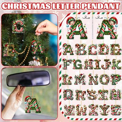 26 Letter,Christmas,Ornaments,Acrylic,1