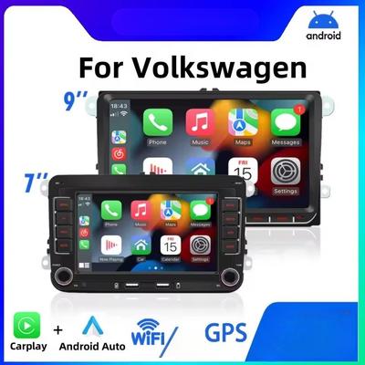2Din Car Radio Android for Volkswagen Golf 5 6 Polo Passat B6 B7 CC Skoda Jetta Universal Multimedia Carplay Wifi GPS Navigation