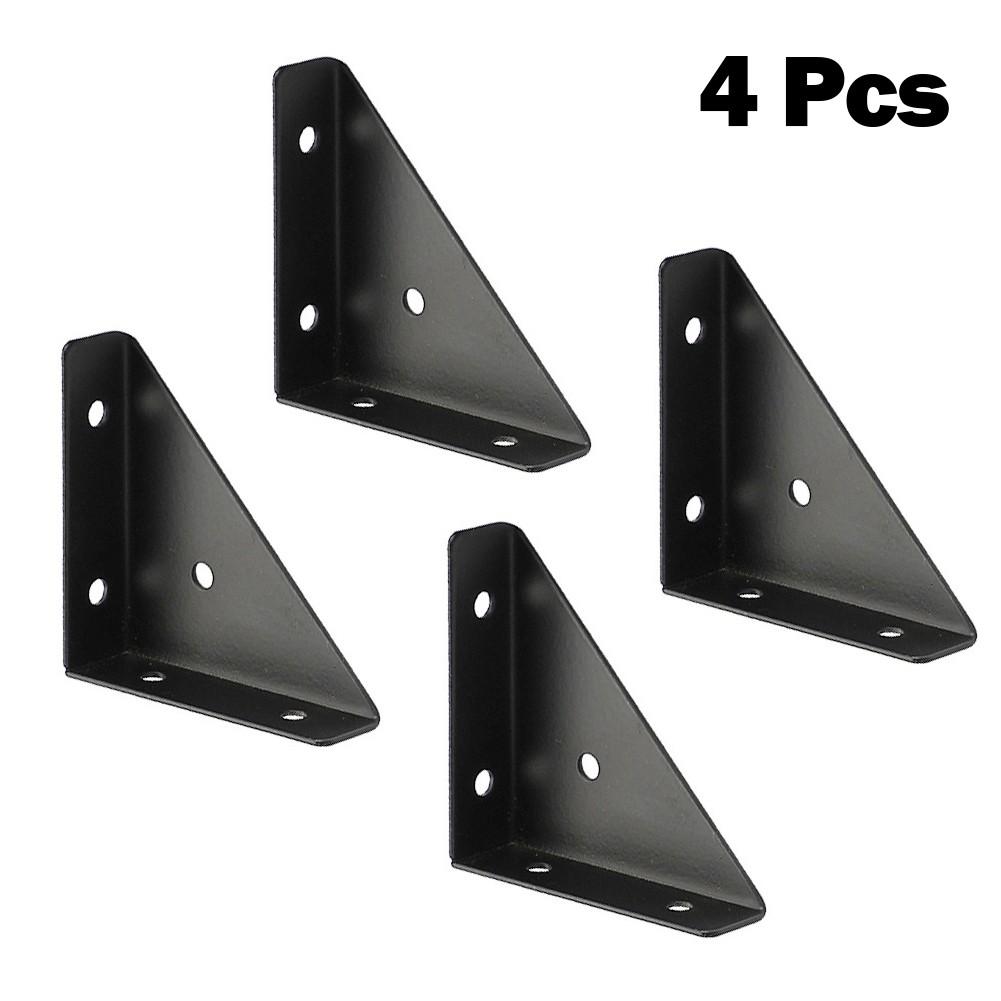 Black/White Corner Brackets Heavy Iron Triangular Reinforcement
