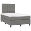VidaXL Divan Bed with Mattress Dark Grey 120x200cm Fabric - Model 3142082