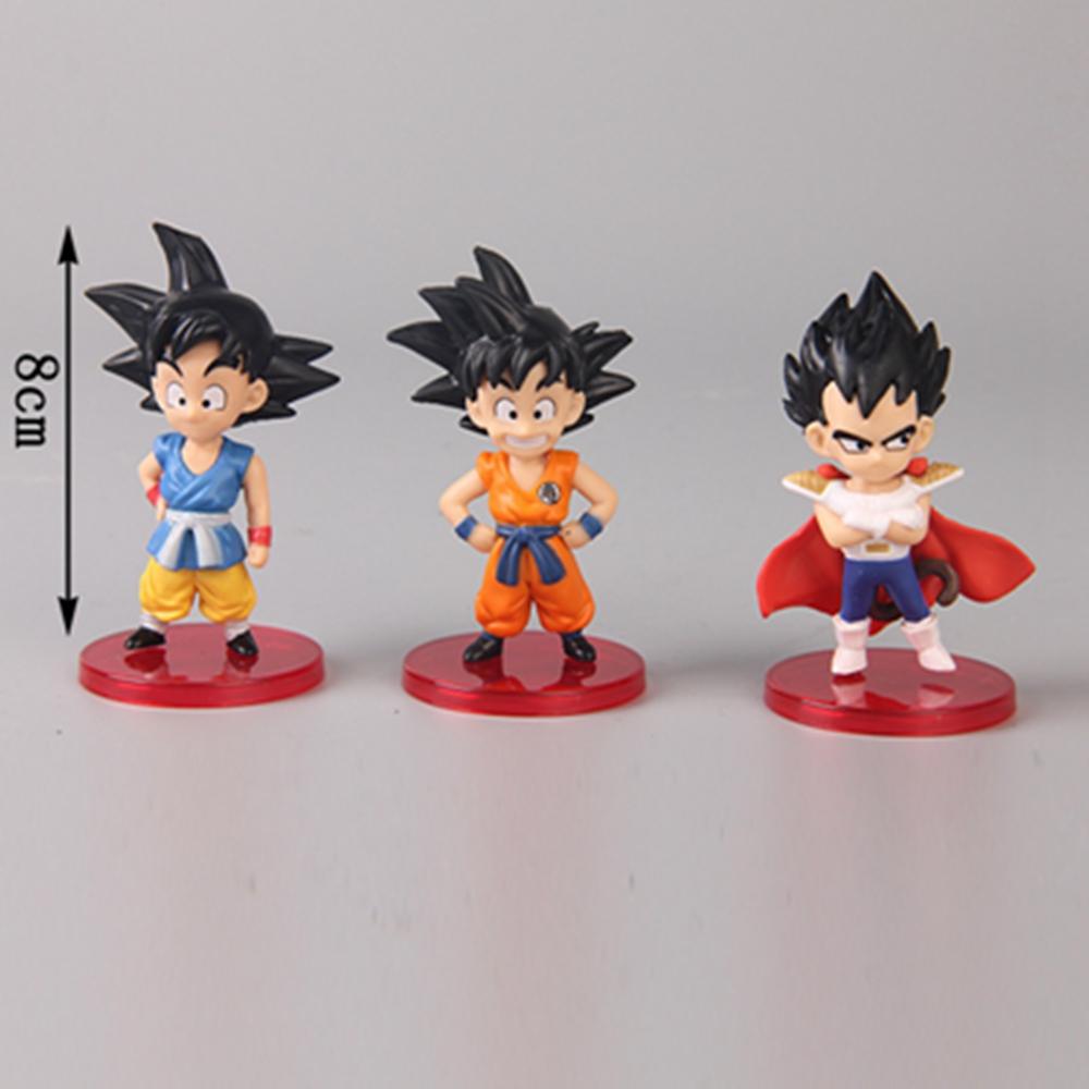 13Pcs/1Set Dragon Ball Son Goku Figure WCF Super Saiyan Son Gohan Krillin Kiki Character Model Toy Gift Collection Action Figure