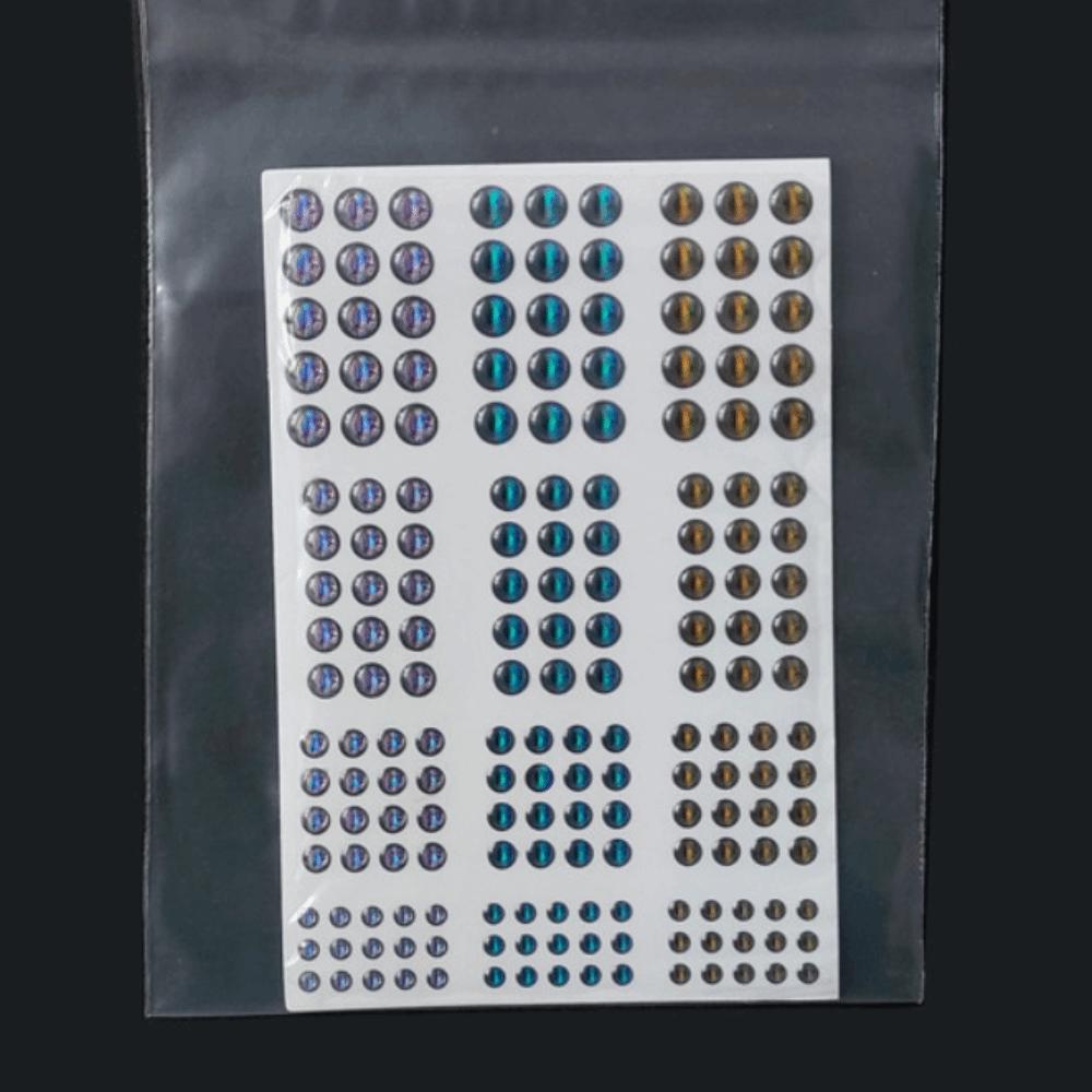 1 Sheets Mixed Color 3D Holographic Fish Eyes 3D Holographic Fly Tying Materials Tackle Repair