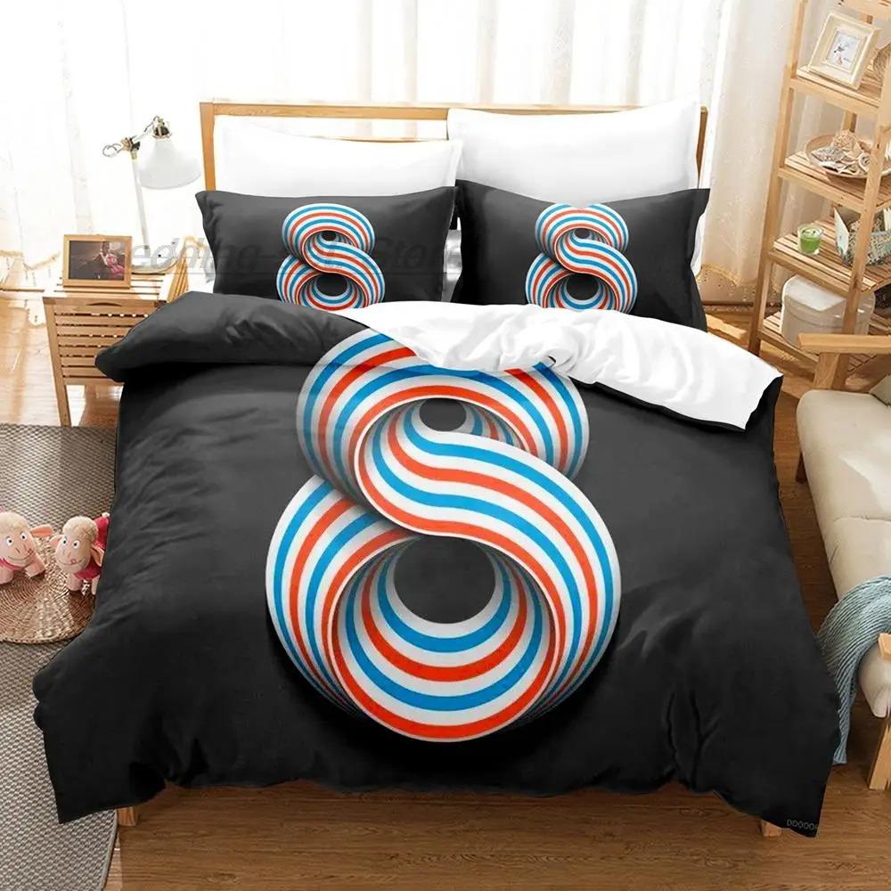 Lucky Number 3D Bedding Set Single Twin Full Queen King Size Duvet Cover Sets for Adult Kids Bedroom