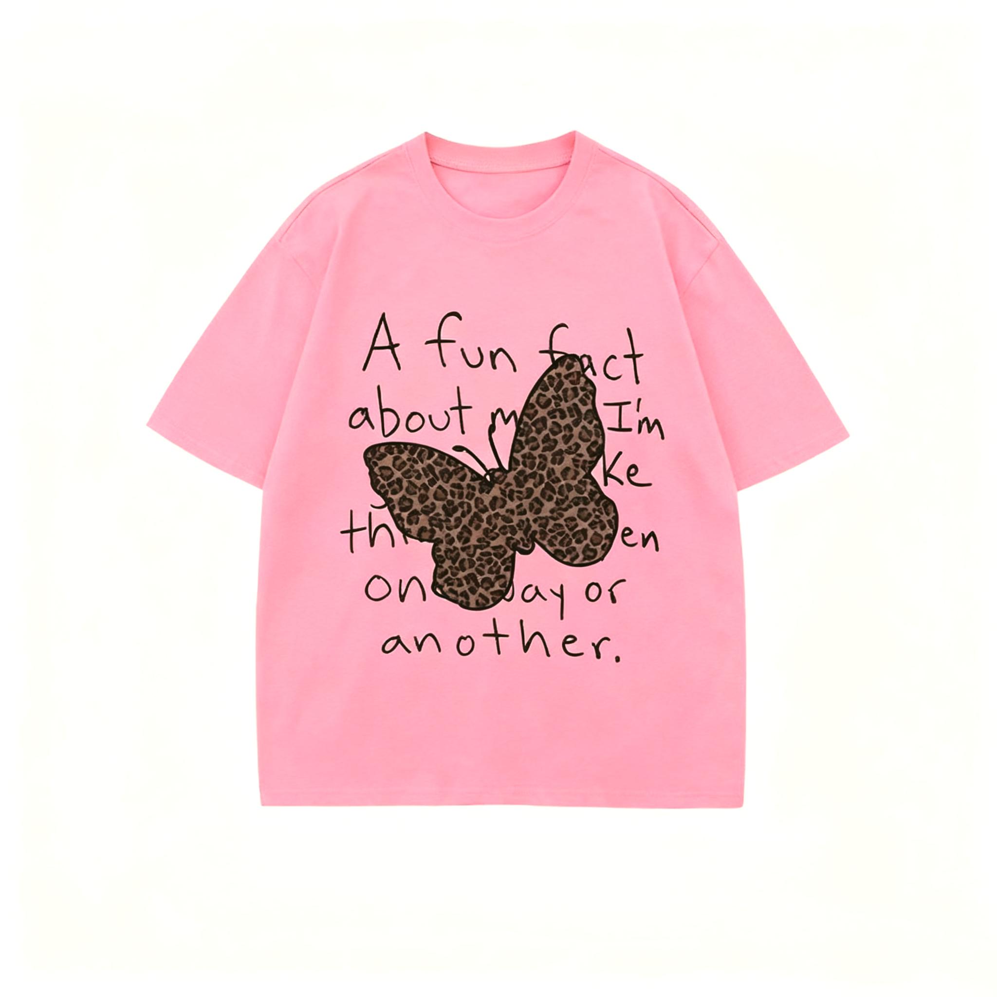 

2025 Autumn Butterfly Graphic T Shirts Men s and Women s Cotton T-shirt Tee Casuai Short Sleeve Crewneck Top Fashion Streetwear 4XL