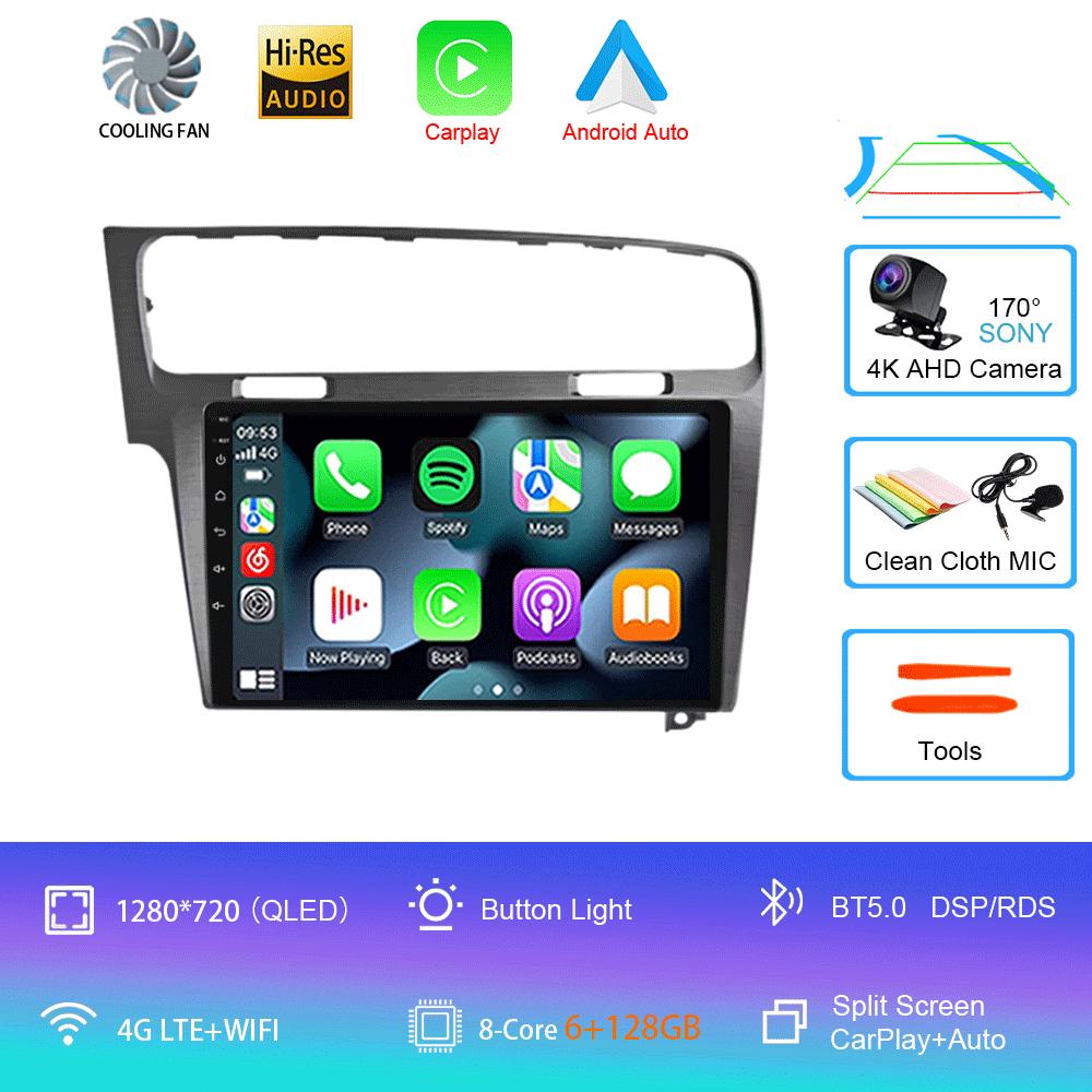 Android 14 For Volkswagen Golf 7 2013-2020 MK7 Car Radio Multimedia Video Player Navigation GPS 5G WIFI Carplay Auto 360 Camera