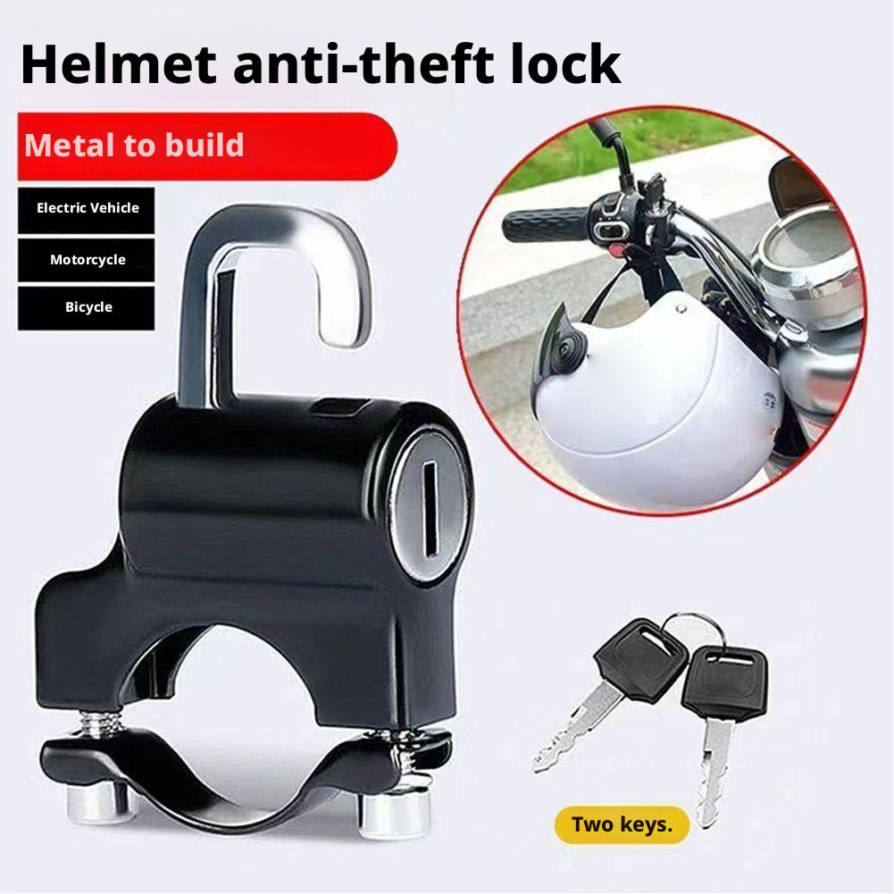 Anti-theft Helmet Lock Handlebar Mount Motorcycle Electric Motorbike Universal Security Metal Lock With Keys Set CN