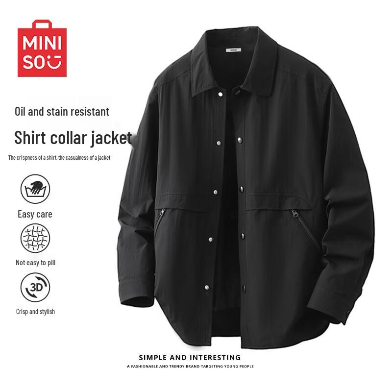 MINISO Unisex American Casual Work Shirt Jacket