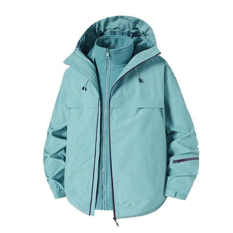 Unisex Outdoor Hiking Jacket With Removable Hood Windproof Breathable Waterproof Shell Winter Trekking Mountaineering