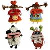 Cartoon Crochet Keychains Handmaking Knitting Doll Jewelry Gift Sausage Mouth Doll  Car Keys Holder