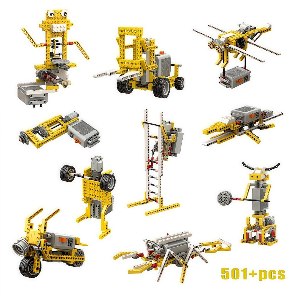 Creative Technical Parts Multi Technology Programming Educational Students Learn Building Blocks Power Set For Kids Toy Gifts