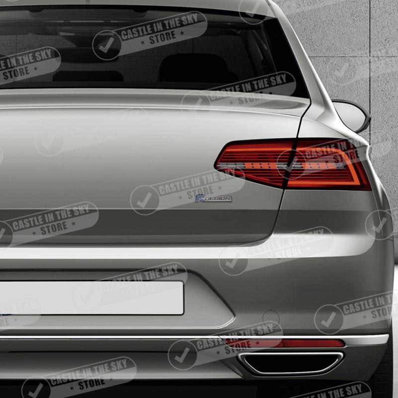 Pegatina de Coche 3D Diseño R Negro Brillante Insignia de Rejilla Frontal de Cabeza Emblema de Calcomanía de Metal Para Volvo V40 V60 V70 XC40 XC60 XC90 S40 S80 D5