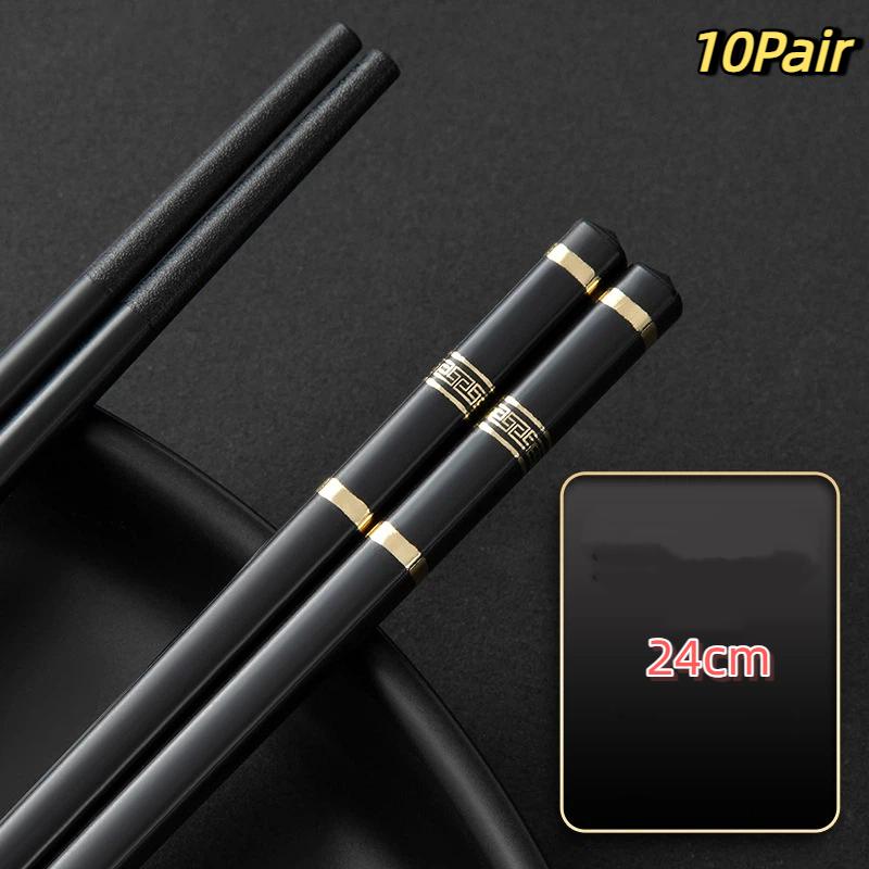 10 Pairs Chinese Chopsticks High Temperature Resistant And Simple Reusable Chop Sticks Kitchen Tableware Tool Accessories