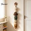 Decorative Wall Hooks for Home Hat Organizer with 8 Hooks, Wall-mounted Baseball Cap Rack, Cute House Shape Rack Vertical Storage Holder Bags Scarves