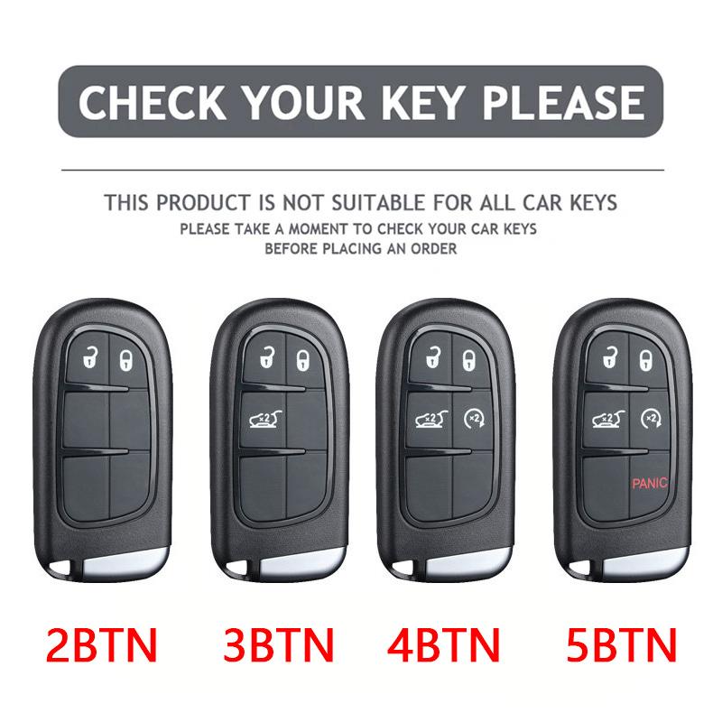 Abs Carbon Fiber Car Key Cover Case Fob For Jeep Renegade Compass Grand Cherokee For Chrysler 300C Wrangler Accessories