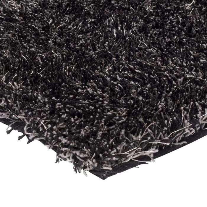 Tapis à poils longs toucher laineux anthracite 120x170