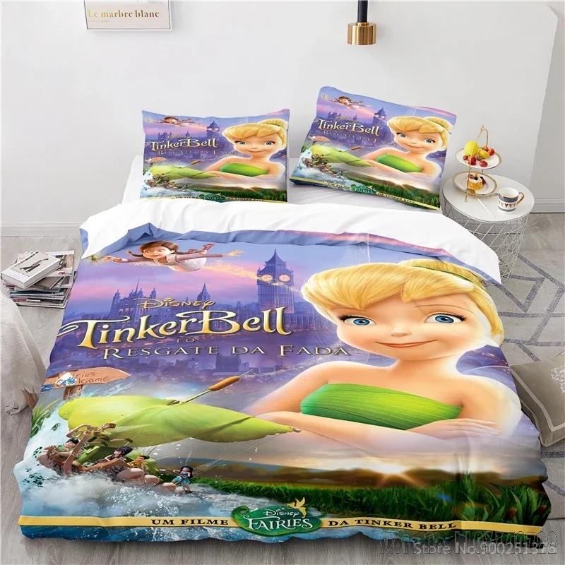 

Tinker Bell Fairies 3D Print Duvet Cover Set HD Comforter Cover Bedclothes for Kids Bedding Sets Bedroom Decor Baby 120x150cm