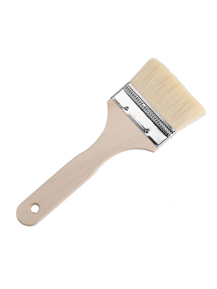 Soft Bristle Brush: Wooden Handle for BBQ, Baking, and Painting