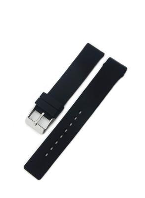 CASSIS Silicone Watch Strap, Fully Waterproof, TROYES, 18mm, Black, with Replacement Tool, U0100465019018