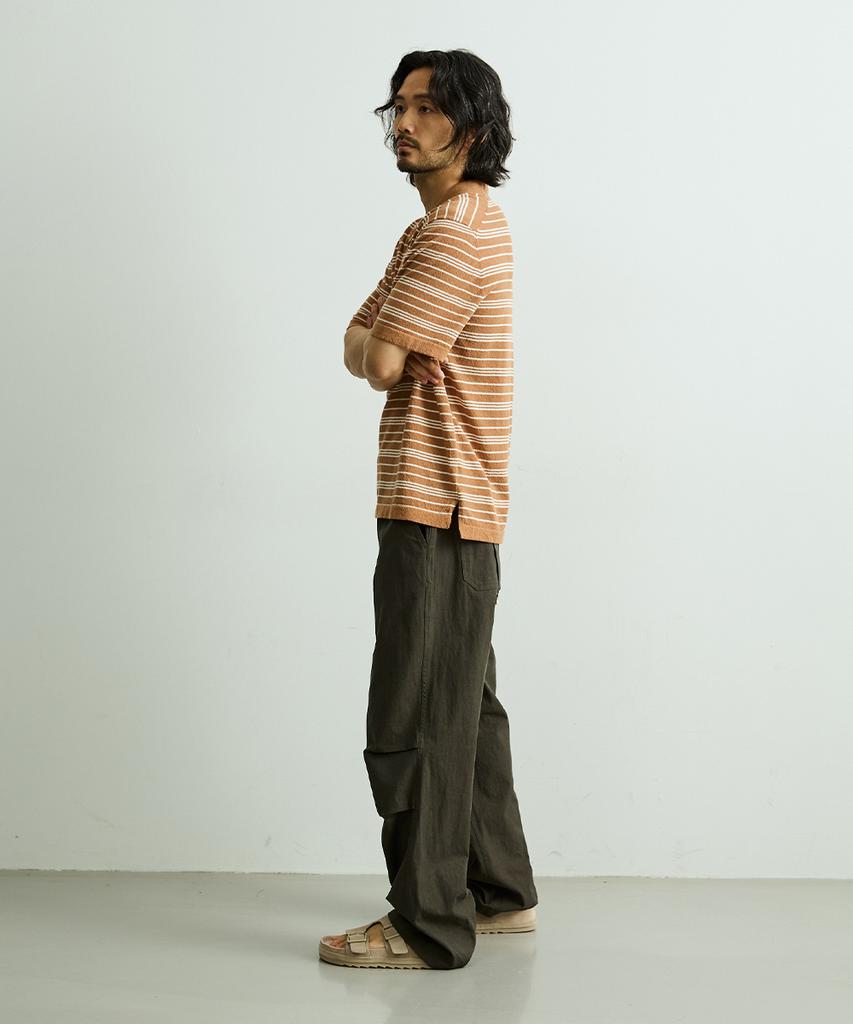 ONNHANS [Elastic Waist] Summer Belted Core Pants_Dark Moss
