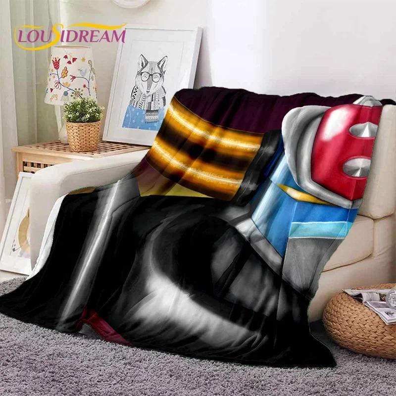 Cartoon UFO Robot Grendizer Anime Soft Flannel Blanket for Beds Bedroom Sofa Picnic,Throw Blanket for Cover Outdoor Leisure Gift