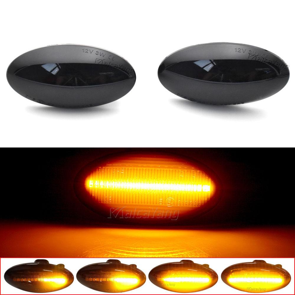 For Suzuki Swift Jimmy Vitara SX4 Alto Car Dynamic LED Side Marker Flowing Water Turn Signal Light Sequential Blinker Indicator Dynamic Smoked